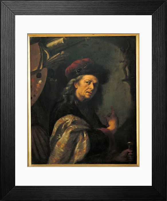 Framed Print : Self portrait, by Giuseppe Nuvolone, 17th Century, - Italy, Lombardy, Milan, Brera art gallery