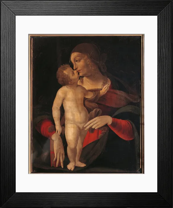 Framed Print : Madonna and Child, by Unknown Artist, 16th Century, - Italy, Lombardy, Milan, Brera art gallery