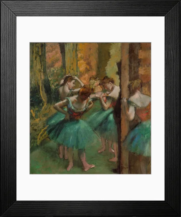 Framed Print : Dancers, Pink and Green, by Edgar Degas, 1890, French impressionist painting, oil on canvas