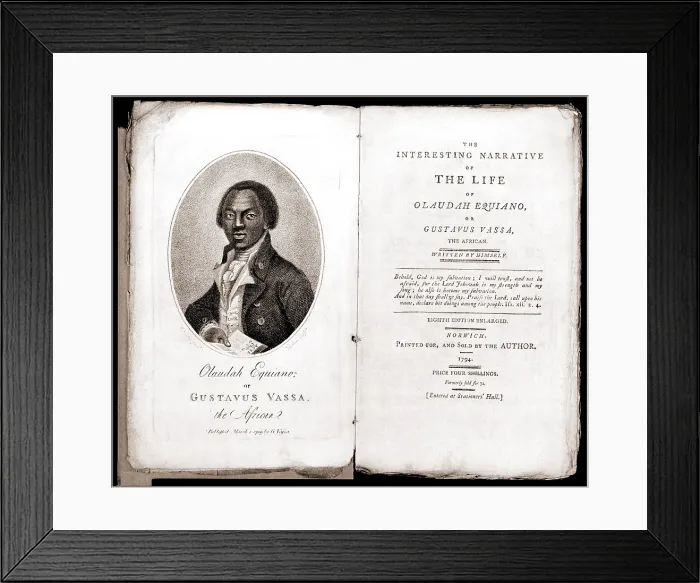 Framed Print : The Interesting Narrative of the Life of Olaudah Equiano, 1794 Framed Print : The Interesting Narrative of the Life of Olaudah Equiano, 1794