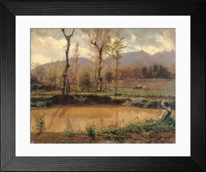 Framed Print : Landscape After the Rain, by Filippo Palizzi, 1860, 19th Century, oil on canvas, - Italy, Lazio, Rome, National Gallery of Modern Art. All Framed Print : Landscape After the Rain, by Filippo Palizzi, 1860, 19th Century, oil on canvas, - Italy, Lazio, Rome, National Gallery of Modern Art. All