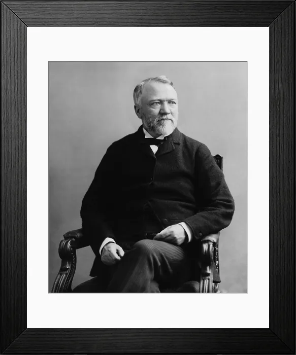 Framed Print : Andrew Carnegie, ca. 1875-1880, in a Brady Studio photo. He made his first fortune in his early 30s, mostly from his work in the booming railroad expansion Framed Print : Andrew Carnegie, ca. 1875-1880, in a Brady Studio photo. He made his first fortune in his early 30s, mostly from his work in the booming railroad expansion