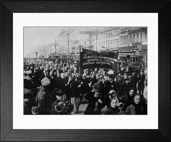 Framed Print : St. Petersburg Women parade during the Russian Revolution, 1917. (BSLOC_2013_4_220)