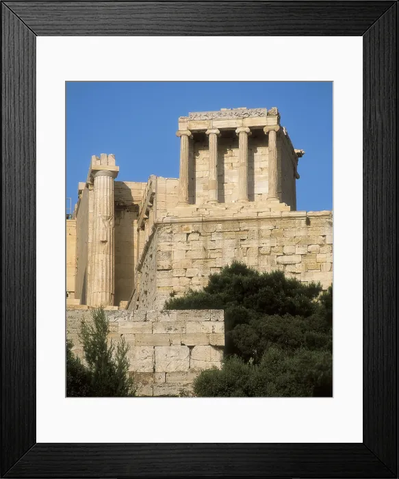 Framed Print : MNESICLES (5th C. BC); CALiCRATES, (5th C. BC). Temple of Athena Nike. GREECE. ATTICA. Athens. Acropolis. Temple of Athena Nike. Classical Greek art