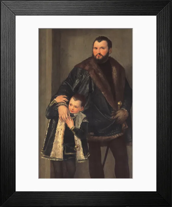 Framed Print : Iseppo and Adriano da Porto, by Paolo Caliari known as Veronese, 1555 - 1556, 16th Century, oil on canvas, cm 247 x 137 - Italy, Tuscany, Florence, Uffizi Gallery Framed Print : Iseppo and Adriano da Porto, by Paolo Caliari known as Veronese, 1555 - 1556, 16th Century, oil on canvas, cm 247 x 137 - Italy, Tuscany, Florence, Uffizi Gallery