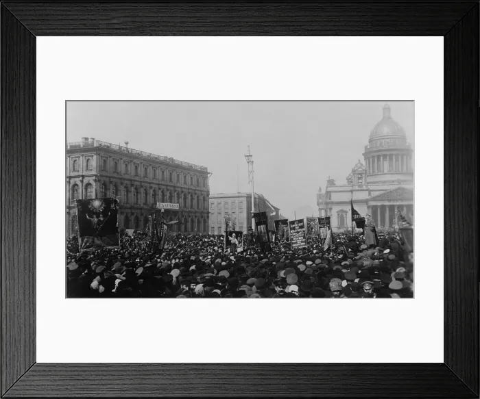 Framed Print : The 1st of May celebration, Isaakievskii Square, St. Petersburg, 1917 (BSLOC_2013_4_218)