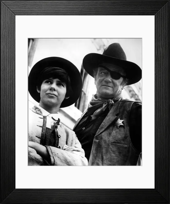 Framed Print : TRUE GRIT, Kim Darby, John Wayne, 1969