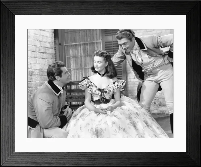 Framed Print : GONE WITH THE WIND, from left: Fred Crane, Vivien Leigh, George Reeves, 1939