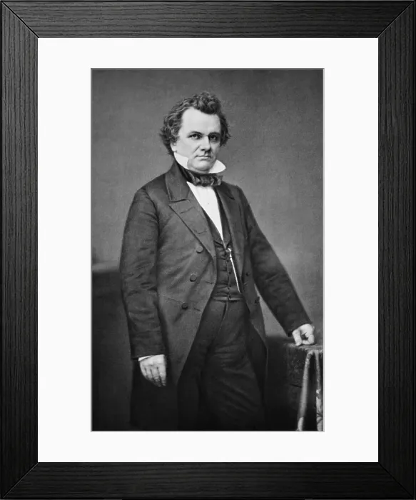Framed Print : Stephen A. Douglas, 1860 photo by Mathew Brady. Douglas was the Democratic Party nominee for president in the 1860 election, losing to Republican Abraham Lincoln