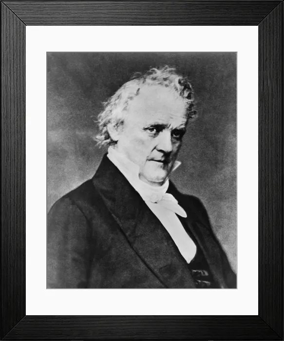 Framed Print : President James Buchanan, Democratic doughface elected in 1856, during the Sectional Crisis that preceded the Civil War. Photograph dated between, 1857-1861 Framed Print : President James Buchanan, Democratic doughface elected in 1856, during the Sectional Crisis that preceded the Civil War. Photograph dated between, 1857-1861
