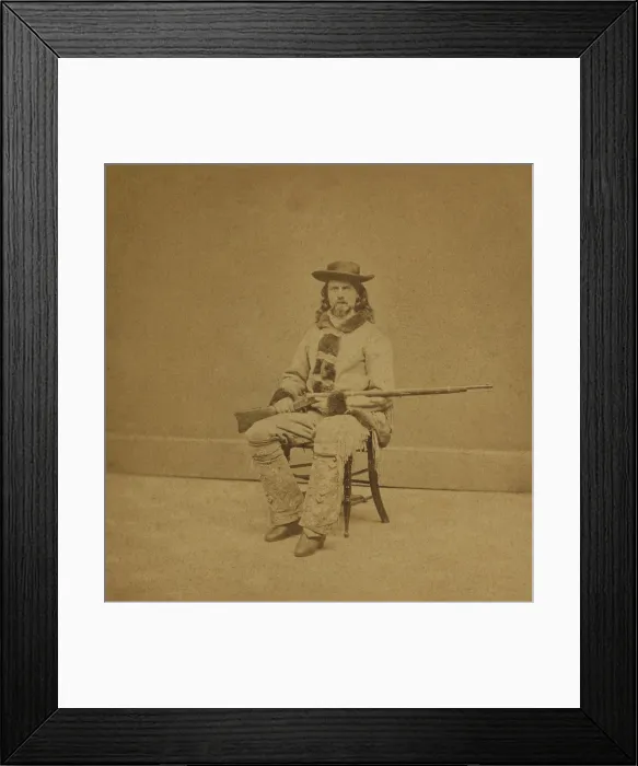 Framed Print : Buffalo Bill when he served as a scout for Russian Grand Duke Alexeis buffalo hunt in 1872. Gen. Philip Sheridan and Col