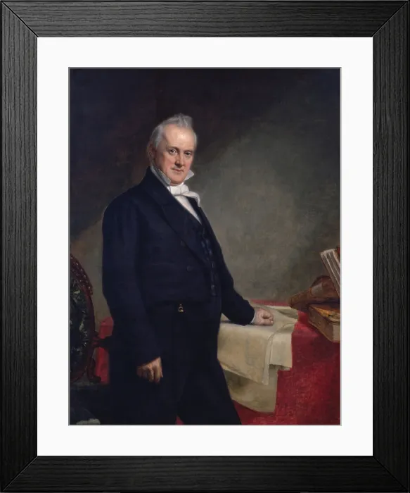 Framed Print : JAMES BUCHANAN, by George Peter Alexander Healy, 1859, oil on canvas. Buchanan is often rated among the lowest of US Presidents