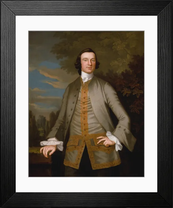 Framed Print : WILLIAM AXTELL, by John Wollaston, 1749-67, American Colonial painting, oil on canvas Framed Print : WILLIAM AXTELL, by John Wollaston, 1749-67, American Colonial painting, oil on canvas