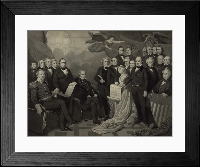 Framed Print : UNION, a symbolic commemoration of the Compromise of 1850, to preserve the Union Framed Print : UNION, a symbolic commemoration of the Compromise of 1850, to preserve the Union