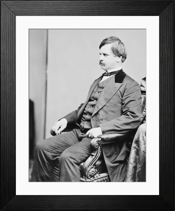 Framed Print : Nathaniel Banks, politician from Massachusetts, became the Speaker of the House of Representatives, on Feb. 2, 1856. He left school to work as a bobbin boy in a cotton mill at 16 Framed Print : Nathaniel Banks, politician from Massachusetts, became the Speaker of the House of Representatives, on Feb. 2, 1856. He left school to work as a bobbin boy in a cotton mill at 16