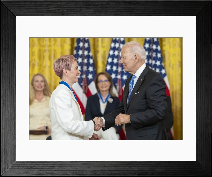 Framed Print : Megan Anna Rapinoe led the US team to the Gold Medal at the 2012 London Summer Olympics, . In 2015 and 2019, the US teams won the FIFA Womens World Cup under her captaincy Framed Print : Megan Anna Rapinoe led the US team to the Gold Medal at the 2012 London Summer Olympics, . In 2015 and 2019, the US teams won the FIFA Womens World Cup under her captaincy