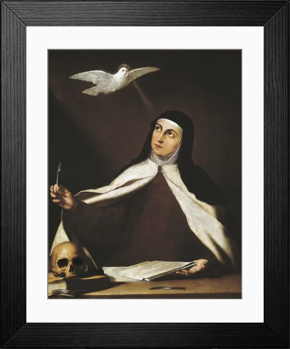 Framed Print : RIBERA, Jose (1588-1652). Santa Teresa de Jesus. Baroque art. Oil on canvas. SPAIN. Valencia. San Pio V Fine Arts Museum. - P Framed Print : RIBERA, Jose (1588-1652). Santa Teresa de Jesus. Baroque art. Oil on canvas. SPAIN. Valencia. San Pio V Fine Arts Museum. - P