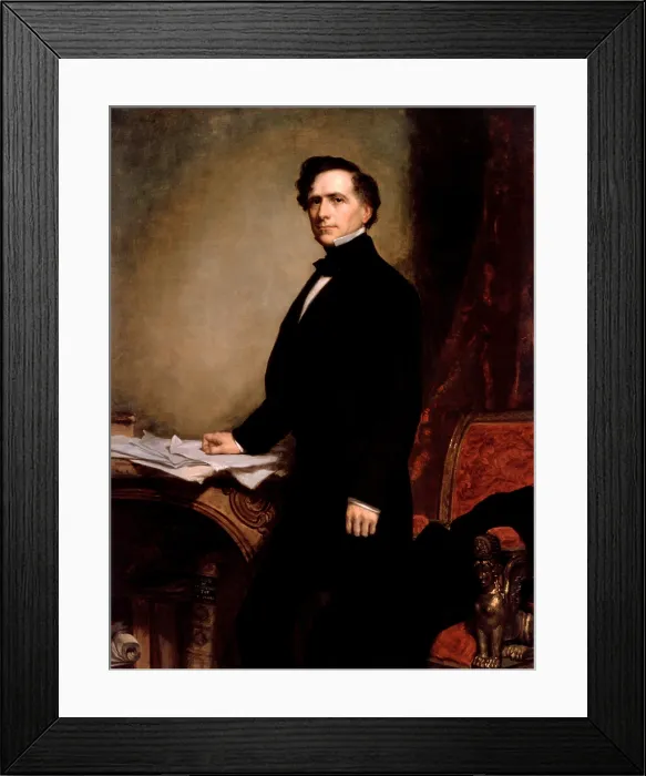 Framed Print : FRANKLIN PIERCE, by George Peter Alexander Healy, 1858, oil on canvas. Pierce was a Doughface president in the decade preceding the Civil War
