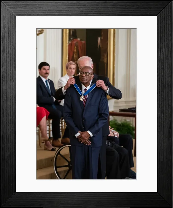 Framed Print : President Joe Biden presents the Medal of Freedom to Fred Gray, recognizing his long career as a civil rights attorney and activist, July 7, 2022 Framed Print : President Joe Biden presents the Medal of Freedom to Fred Gray, recognizing his long career as a civil rights attorney and activist, July 7, 2022