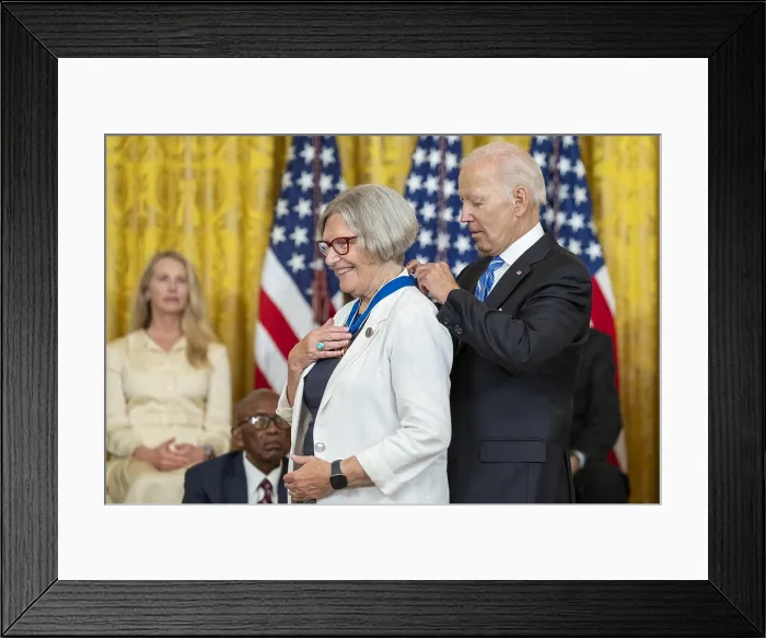 Framed Print : President Joe Biden presents the Medal of Freedom to Sister Simone Campbell, July 7, 2022