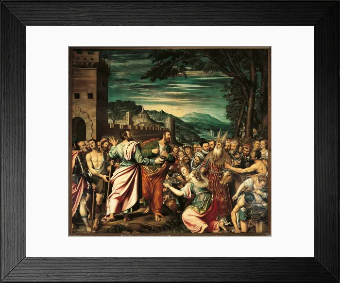 Framed Print : St Paul and St Barnabas in Listri, by Simone Peterzano, 1572 - 1573, 16th Century, - Italy, Lombardy, Milan, San Barnaba church. All