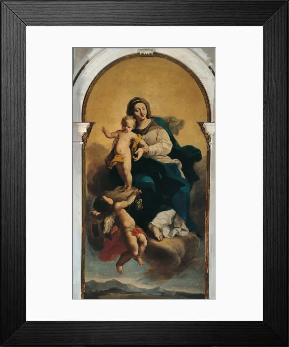 Framed Print : Our Lady of Carmelo, by Santo Piatti, 18th Century, - Italy, Veneto, Venice, Carmini School. All Framed Print : Our Lady of Carmelo, by Santo Piatti, 18th Century, - Italy, Veneto, Venice, Carmini School. All