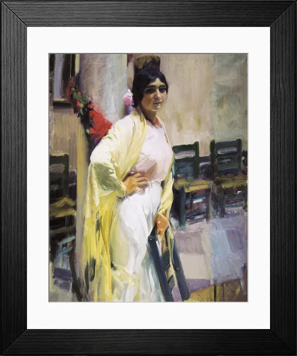 Framed Print : SOROLLA, Joaquin (1863-1923). Maria la guapa. 1914. Oil on canvas. SPAIN. Madrid. Sorolla Museum. - M.C.Esteban / Iberfoto / Everett Collection (586653)**US SALES ONLY**