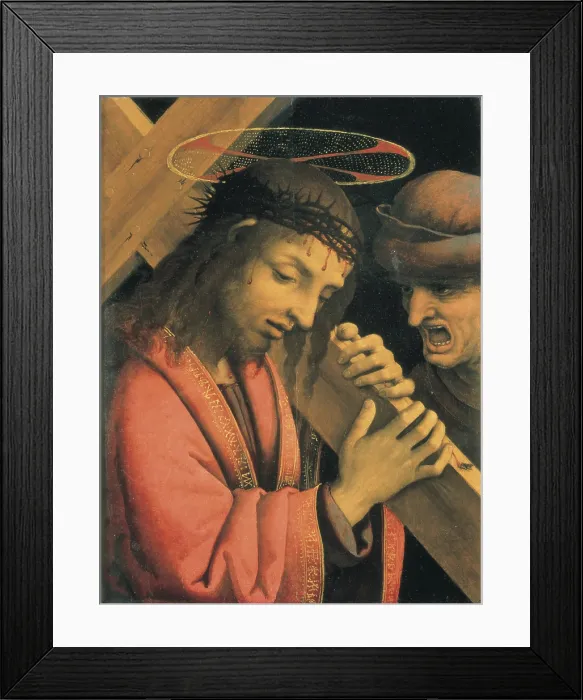 Framed Print : YAnEZ DE LA ALMEDINA, Fernando (1489-1536). Christ Carrying the Cross. c. 1510; Christ Carrying the Cross. c. 1510; Christ Carrying the Cross. c. 1510. Spanish school