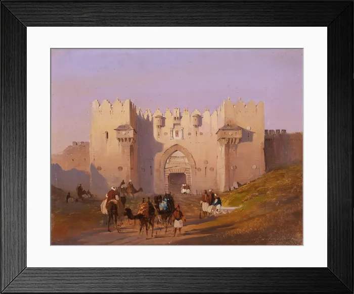 Framed Print : Jerusalem, Damascus Gate, by Ippolito Caffi, 1843 - 1844, 19th Century, oil on cardboard - Italy, Veneto, Venice, Ca Pesaro - Galleria Internazionale d'Arte Moderna Framed Print : Jerusalem, Damascus Gate, by Ippolito Caffi, 1843 - 1844, 19th Century, oil on cardboard - Italy, Veneto, Venice, Ca Pesaro - Galleria Internazionale d'Arte Moderna