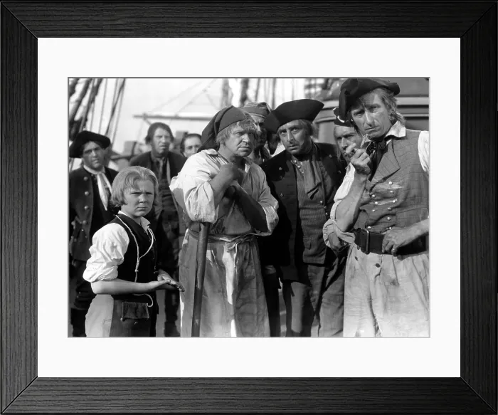 Framed Print : TREASURE ISLAND, Jackie Cooper, Wallace Beery, 1934, pirates on ship
