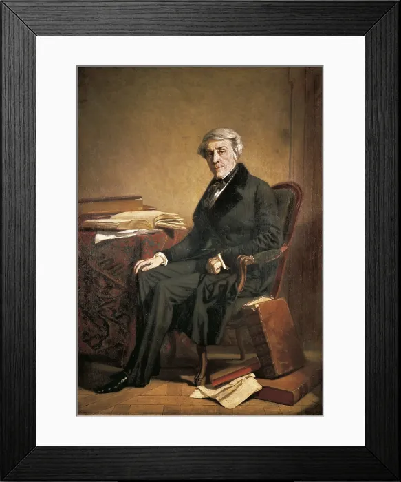 Framed Print : COUTURE, Thomas (1815-1879). Portrait of Jules Michelet. 2nd half 19th c. Oil on canvas. FRANCE. Paris. Musee Carnavalet (Carnavalet Museum)