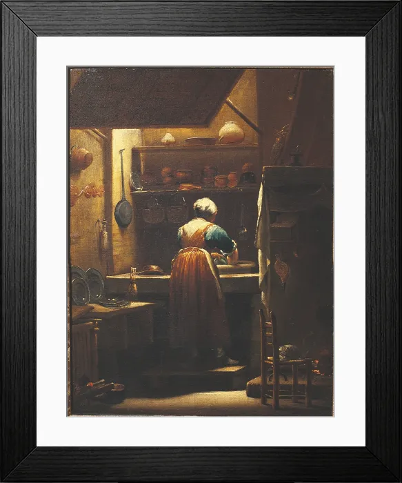 Framed Print : Woman Washing Dishes, by Giuseppe Maria Crespi know as Spagnuolo (or Spagnolo), 1725 about, 18th Century, oil on canvas, cm 56 x 44 - Italy, Tuscany, Florence, Uffizi Gallery Framed Print : Woman Washing Dishes, by Giuseppe Maria Crespi know as Spagnuolo (or Spagnolo), 1725 about, 18th Century, oil on canvas, cm 56 x 44 - Italy, Tuscany, Florence, Uffizi Gallery