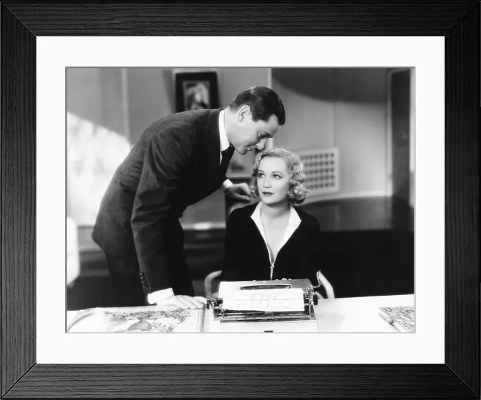 Framed Print : TROUBLE IN PARADISE, from left, Herbert Marshall, Miriam Hopkins, 1932