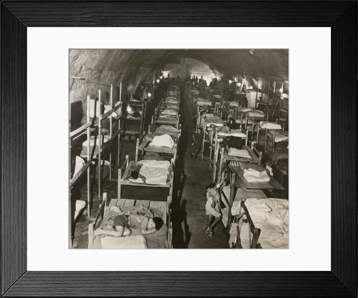 Framed Print : Rock shelters at Malta protect the population from German bombardment during World War 2 Framed Print : Rock shelters at Malta protect the population from German bombardment during World War 2