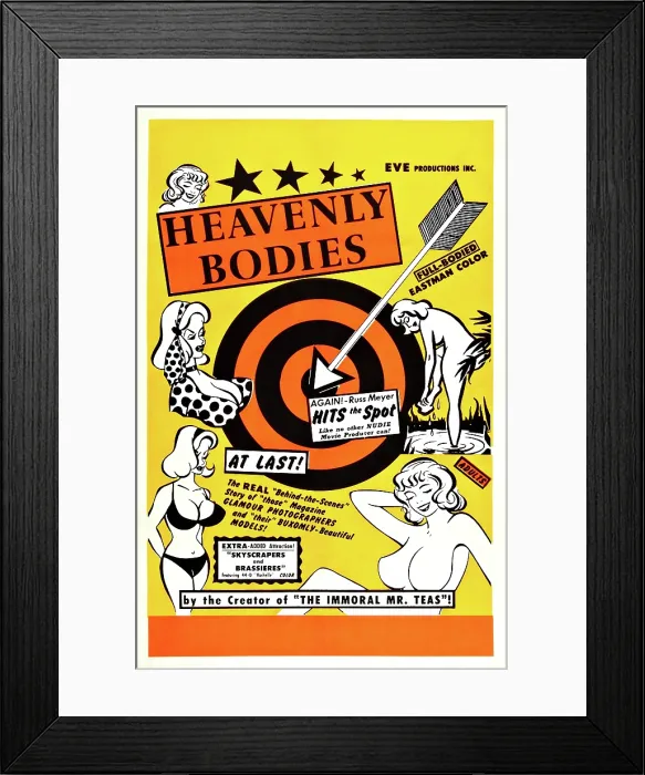 Framed Print : HEAVENLY BODIES, US poster, 1963