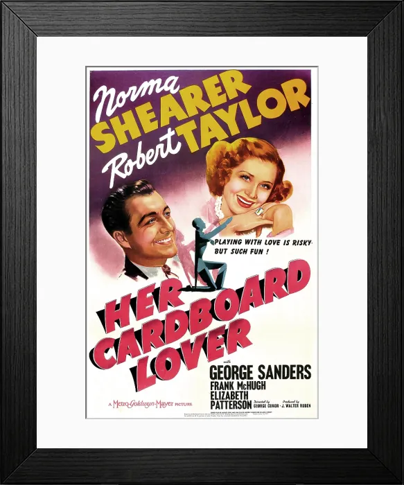 Framed Print : HER CARDBOARD LOVER, US poster, from left: Robert Taylor, Norma Shearer on poster art, 1942 Framed Print : HER CARDBOARD LOVER, US poster, from left: Robert Taylor, Norma Shearer on poster art, 1942