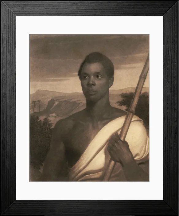 Framed Print : Portrait of Amistad slave ship kidnap victim, Sengbe Pieh, (Joseph Cinqu), 1840. Engraving from painting by Nathaniel Jocelyn