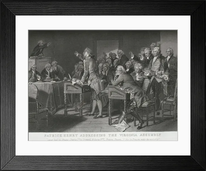 Framed Print : Patrick Henry before the Virginia House of Burgesses, May 30, 1765