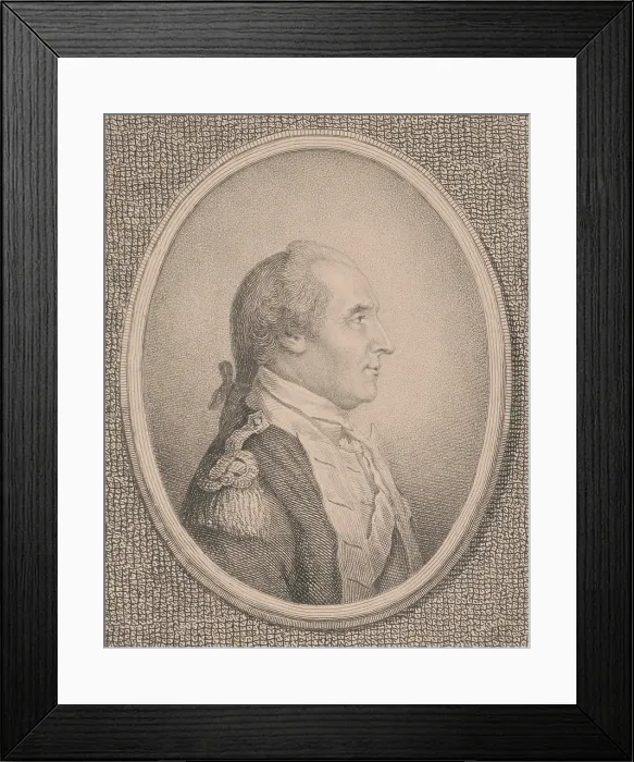 Framed Print : American Revolution. George Washington, portrait engraving published in London by R. Wilkinson, 1783