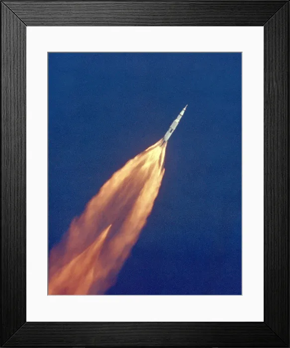 Framed Print : Moon launch. The Apollo 11 Saturn V space vehicle climbs toward orbit after liftoff. In two and a half minutes it was 39 miles above Earth and 55 miles from its launch site Framed Print : Moon launch. The Apollo 11 Saturn V space vehicle climbs toward orbit after liftoff. In two and a half minutes it was 39 miles above Earth and 55 miles from its launch site