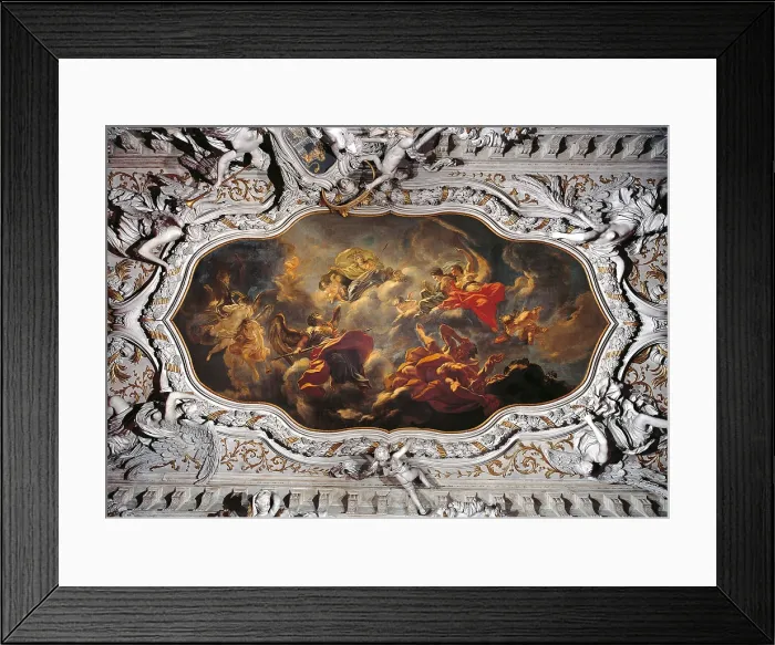Framed Print : Allegory, by Antonio Pellegrini, 18th Century, - Italy, Veneto, Venice, Palazzo Bonomo Albrizzi in SantApollinare. All