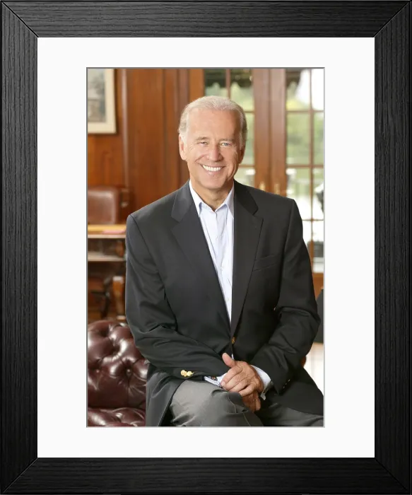 Framed Print : Joe Biden, in his official Senate portrait of September 2005. He was then serving his 6th consecutive term representing Delaware in the US Senate (BSLOC_2020_4_3)