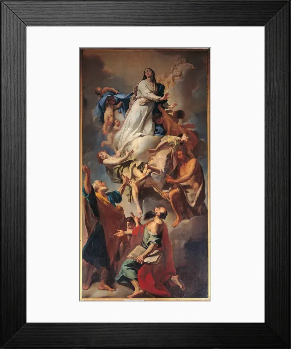 Framed Print : The Virgin Mary of the Assumption, St Peter, St Paul and St John, by Francesco Pavona, 18th Century, - Italy, Emilia Romagna, Bologna, Sanctuary of San Luca. All Framed Print : The Virgin Mary of the Assumption, St Peter, St Paul and St John, by Francesco Pavona, 18th Century, - Italy, Emilia Romagna, Bologna, Sanctuary of San Luca. All