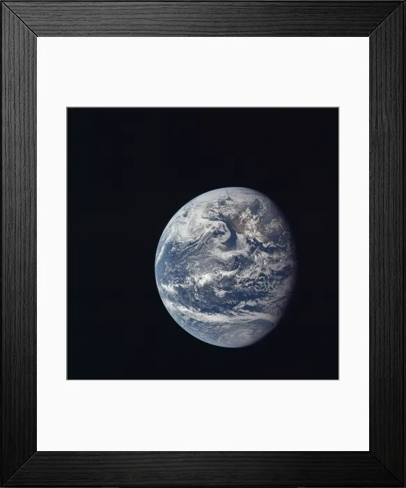Framed Print : Apollo 11 Earth view from space. View of the western Pacific Ocean and Baja Mexico. July 17, 1969 Framed Print : Apollo 11 Earth view from space. View of the western Pacific Ocean and Baja Mexico. July 17, 1969