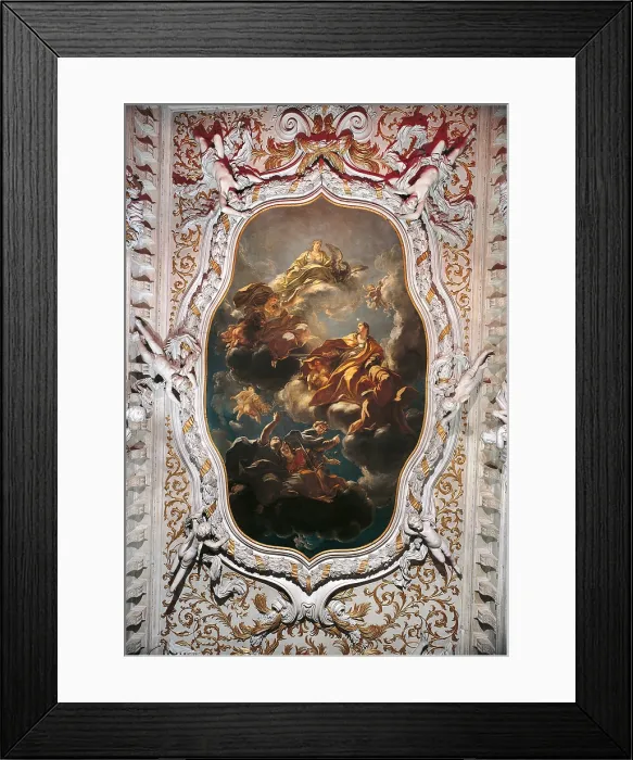 Framed Print : Allegory, by Antonio Pellegrini, 18th Century, - Italy, Veneto, Venice, Palazzo Bonomo Albrizzi in SantApollinare