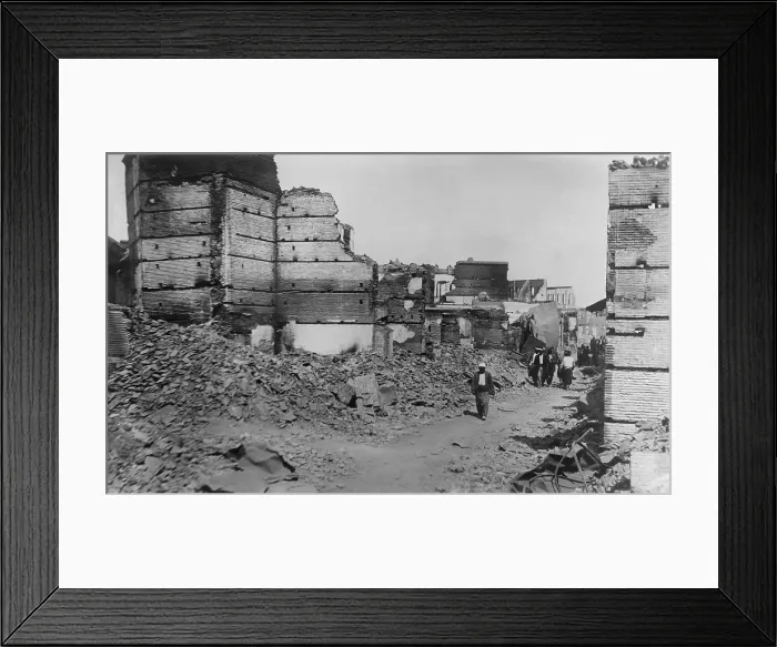 Framed Print : Armenian quarter of Adana after the pogrom of April 1909 Framed Print : Armenian quarter of Adana after the pogrom of April 1909