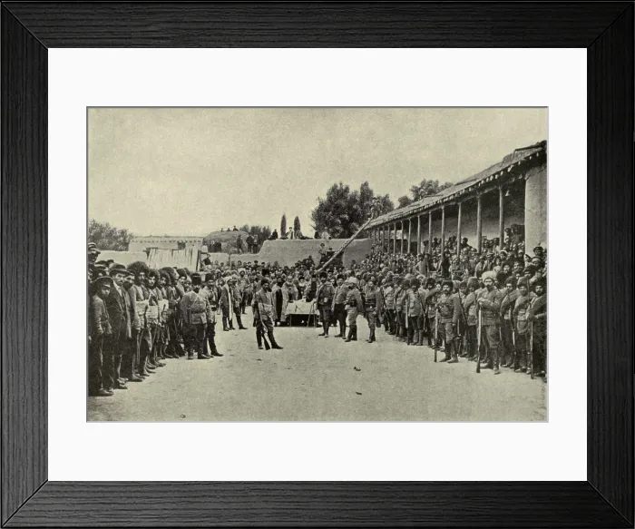 Framed Print : Armenian volunteers after swearing allegiance to help Russia against Turkey in WW1. They contributed to Russia's defeat of Turkish forces in the Battle of Sarikamis (Dec)
