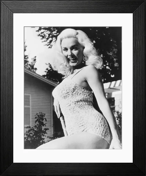Framed Print : THE GIRL IN BLACK STOCKINGS, Mamie Van Doren, 1957