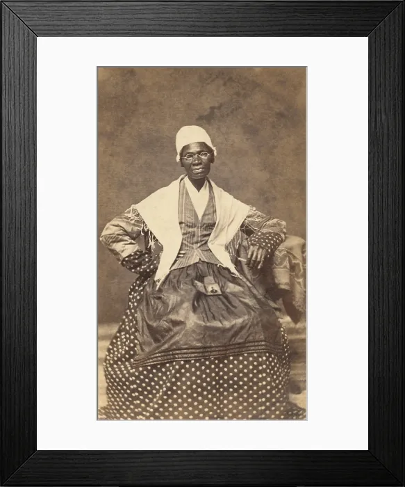 Framed Print : Sojourner Truth was born as Isabella Baumfree, into slavery in New York State in 1797. After a succession of owners, she was legally freed by NY State emancipation laws in 1827