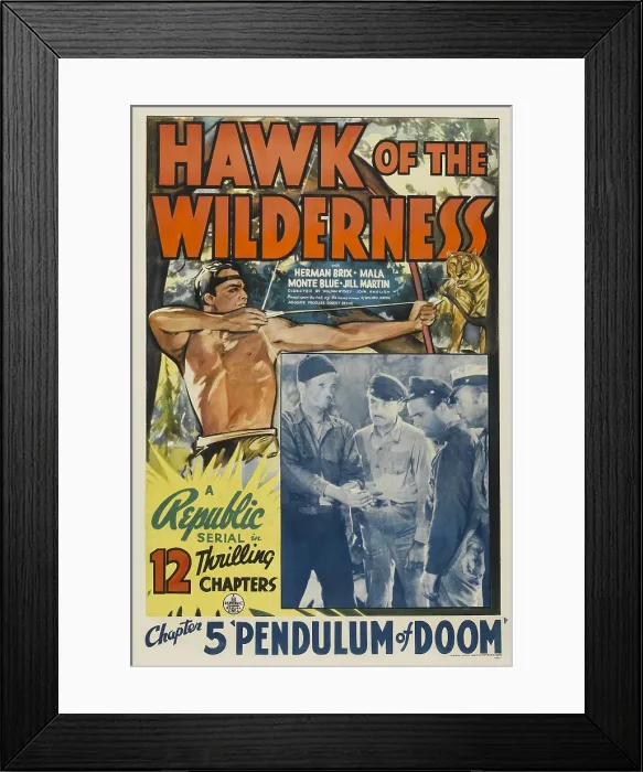 Framed Print : HAWK OF THE WILDERNESS, Chapter 5: Pendulum of Doom, 1938